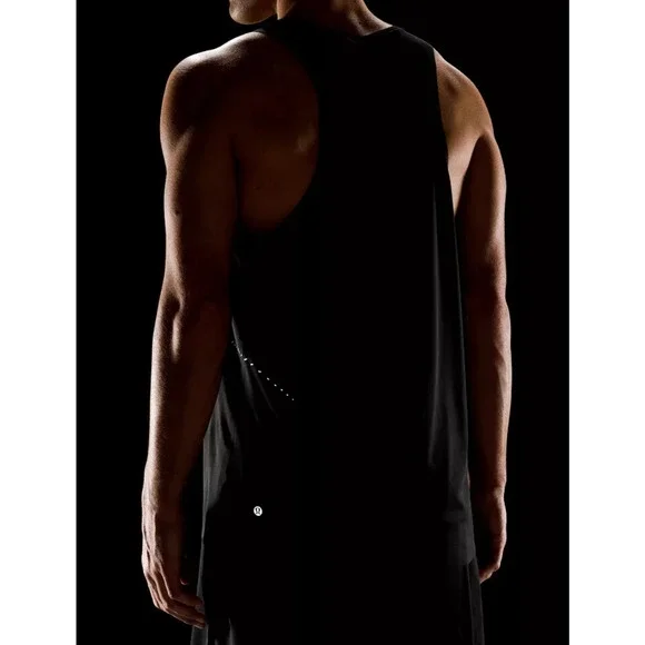 Lululemon Fast Free Singlet Tank Top Black Sleeveless Shirt Men's Size XXL - Picture 10 of 11